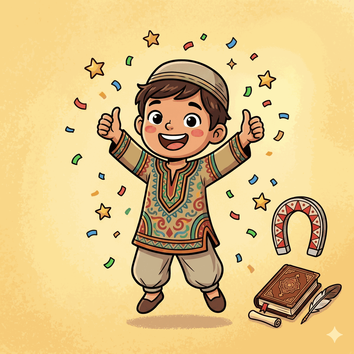 Niño andalusí celebrando